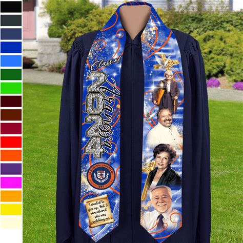 in loving memory graduation stole